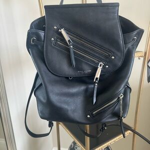 Marc Jacobs Black Backpack with Silver Accents